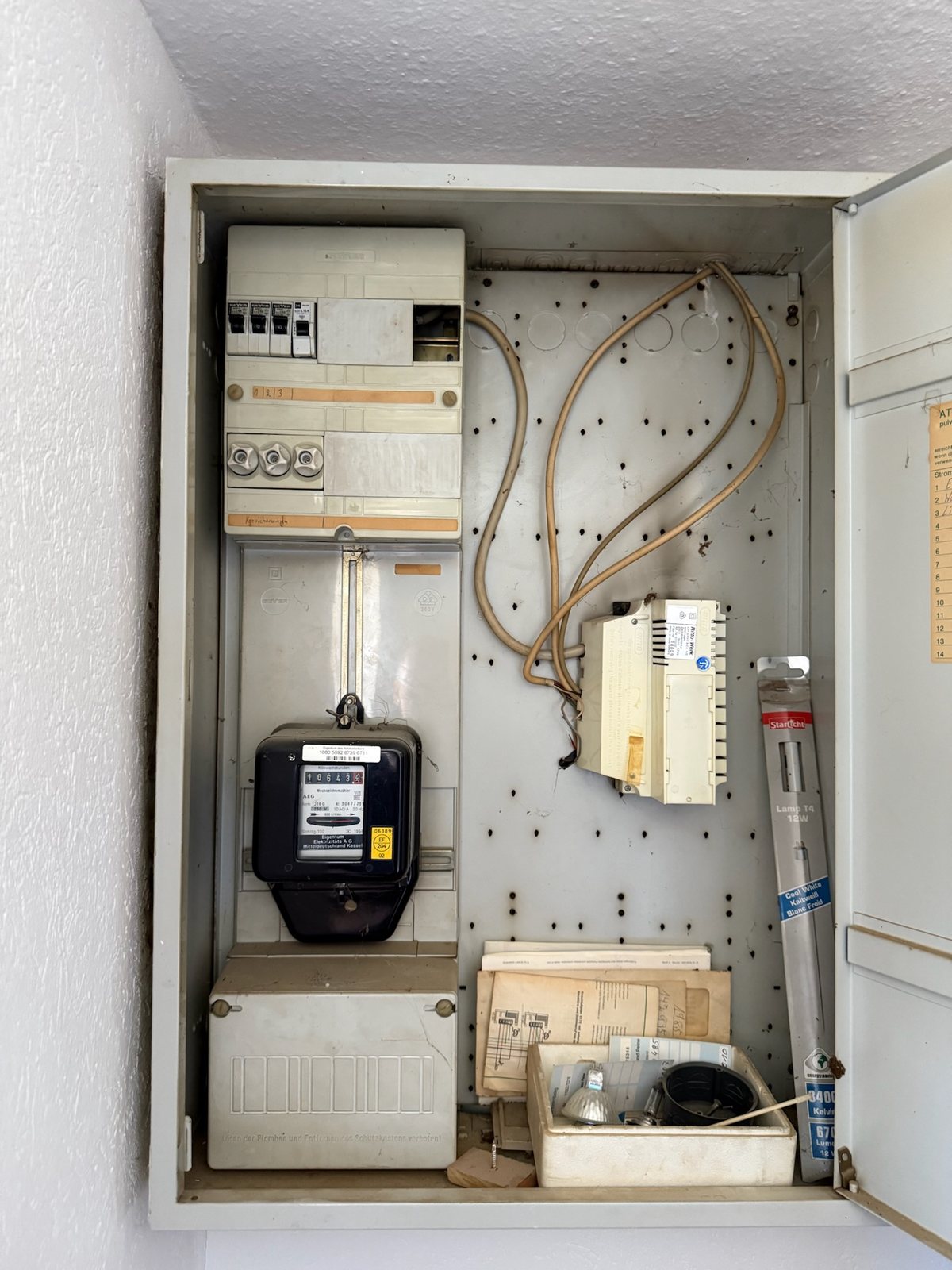 Zählerschrank erneuert – Vorher